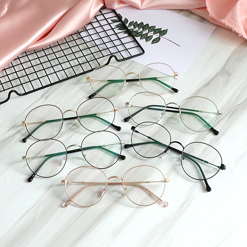 Sự Bảo Vệ Mắt Kính Gọng Tròn Chống Bức Xạ Ánh Sáng Xanh Thời Trang Hàn Quốc Cho Nam Nữ