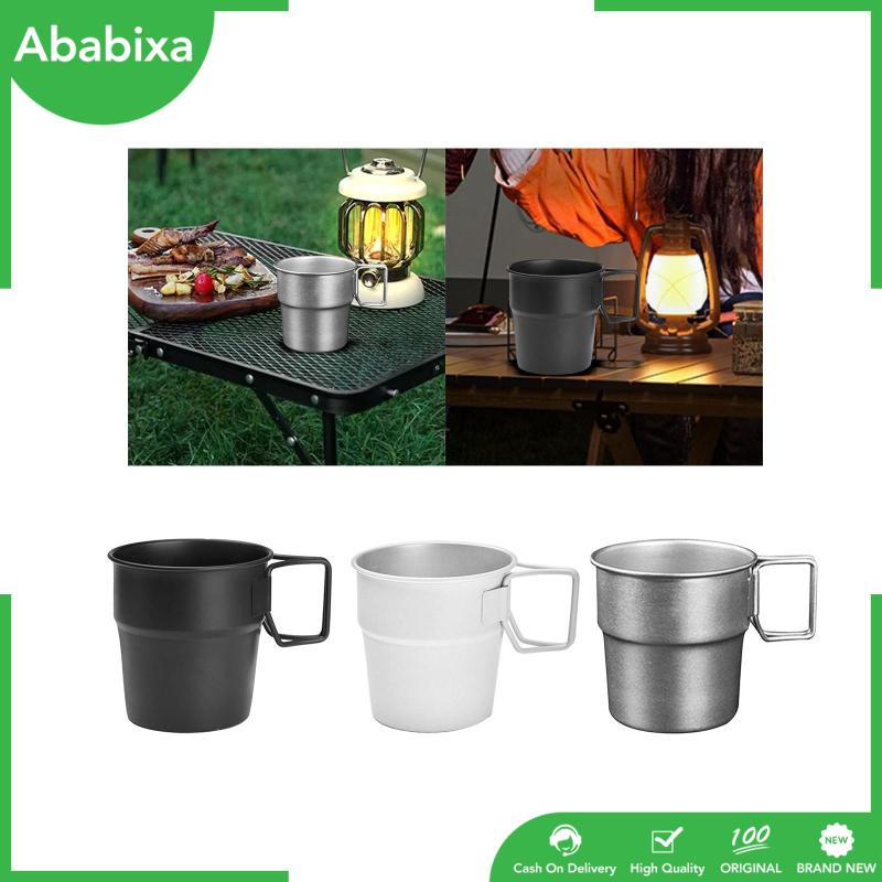 Cốc Uống Nước 300ml Bằng Thép Không Gỉ Có Thể Xếp Chồng Lên Nhau Tiện Dụng Mang Theo Du Lịch Cắm Trại