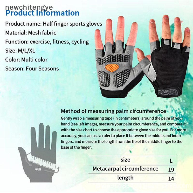 Găng Tay Thể Thao Nửa Ngón Chống Trượt Chống Mồ Hôi Thoáng Khí Cho Nam Nữ