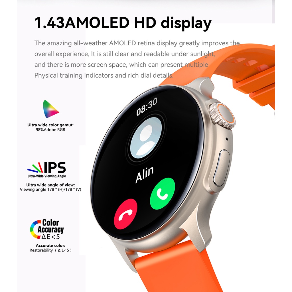 Đồng Hồ Thông Minh Xiaomi 1.43inch AMOLED 100 + Theo Dõi Sức Khỏe