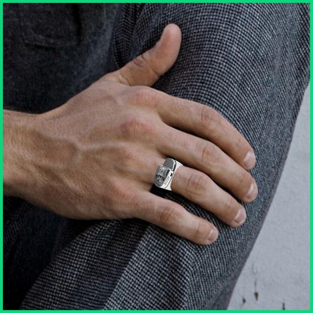 Nhẫn Nam Bằng Hợp Kim Thiết Kế Sáng Tạo Phong Cách Punk Âu Mỹ