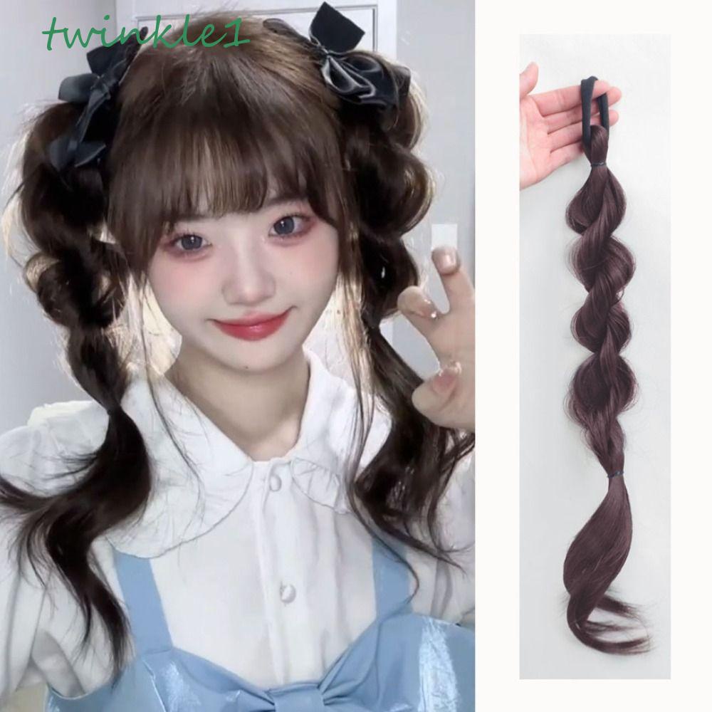 Tóc Giả Thắt Bím Bằng Sợi Tổng Hợp Chịu Nhiệt Màu Nâu / Đen Dành Cho Nữ Tập Boxing