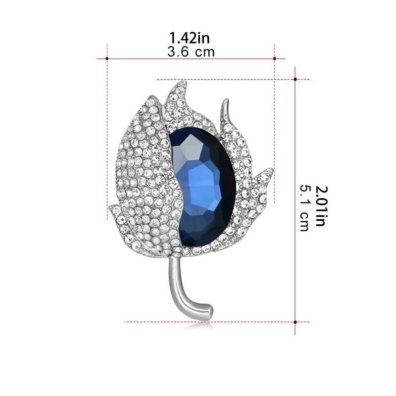 Ghim Cài Áo Hình Hoa Đính Đá Thời Trang