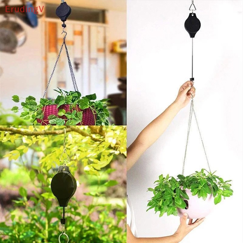 Ròng Rọc Treo Chậu Cây 20-90 cm Có Thể Thu Gọn Tiện Dụng