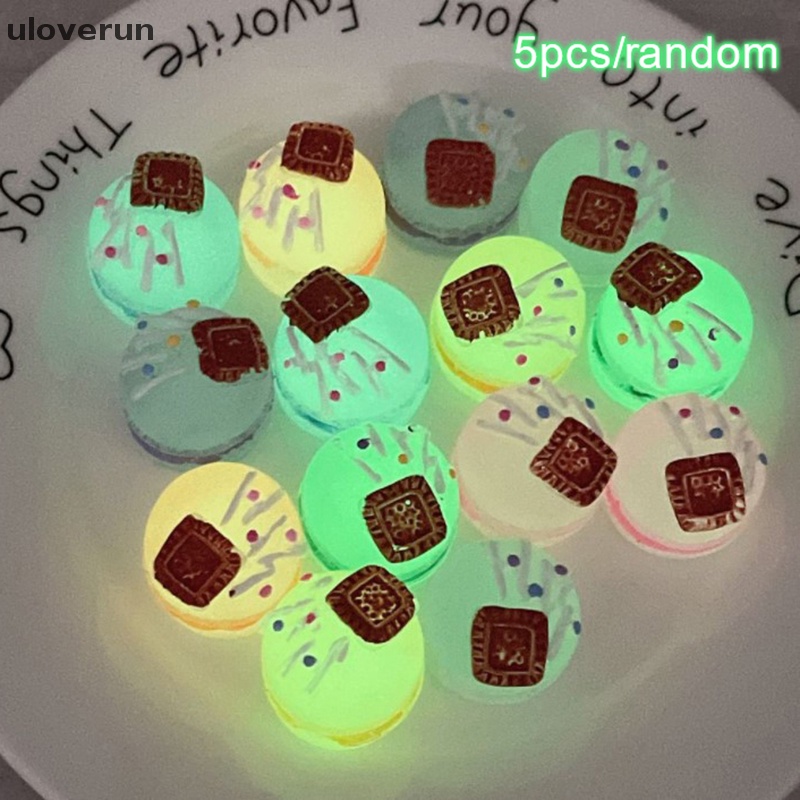 Uloverun Set 5 Tượng Bánh Quy Dạ Quang Phát Sáng Trong Bóng Tối Bằng Nhựa Resin Craf vn