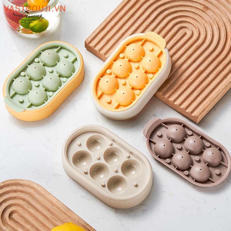 Khuôn Làm Đá Bi 3D 6 Ngăn Tiện Lợi