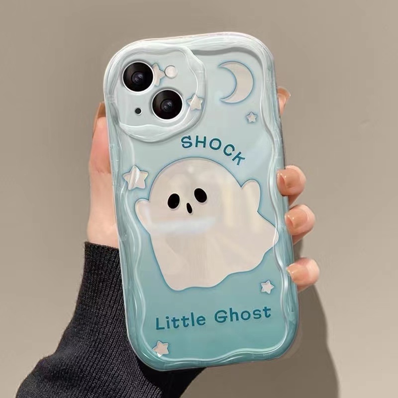 Ốp Điện Thoại Trong Suốt Chống Rơi Hình Ma Cho iPhone 7plus 11 12Pro 13 14Promax xr 6s 6splus xsmax 11Pro max 7 / 8g