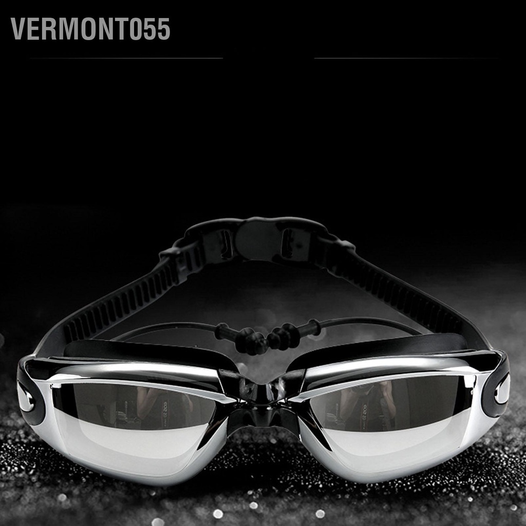 Vermont055 Bơi Tích Hợp Nút Tai Kính Kẹp Mũi Và Nón Unisex Chống Sương Mù Tia UV Thiết Bị Cho Lặn