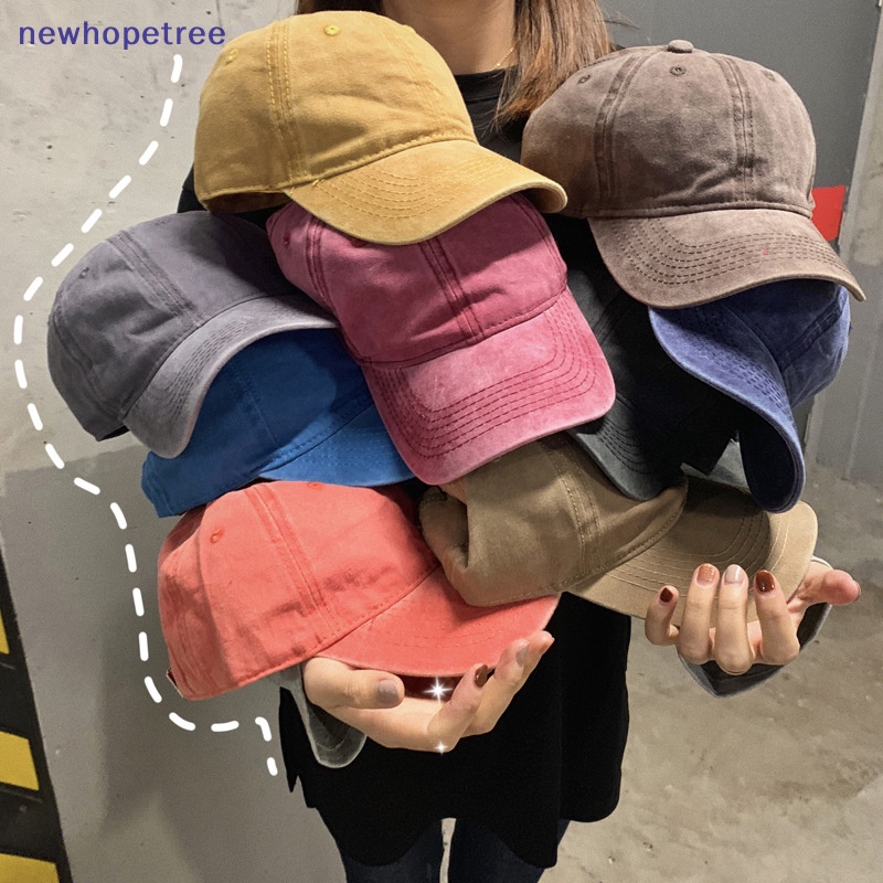 Mũ Lưỡi Trai Cotton Màu Trơn Đơn Giản Cho Nam Nữ