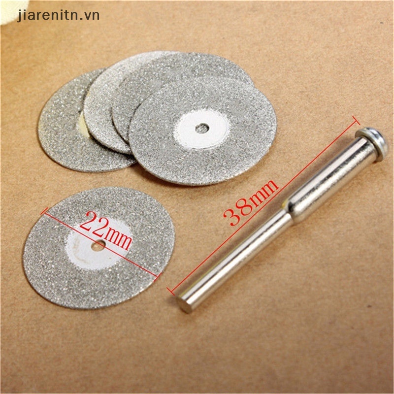 Set 5 Mũi Khoan Kim Cương 22mm + 1 Trục Khoan vn