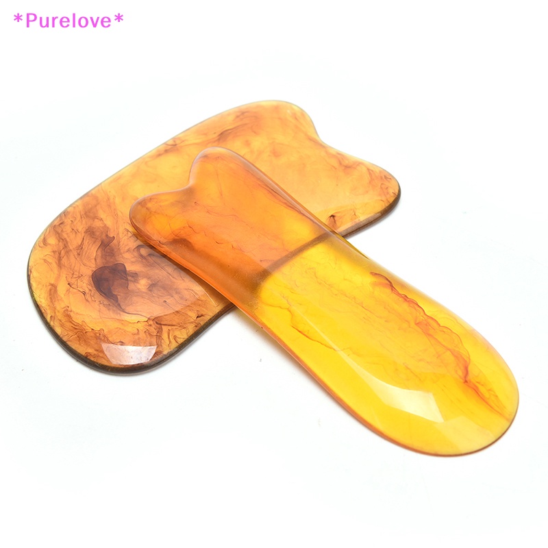 Dụng Cụ Mát Xa Bằng Nhựa Tự Nhiên Màu Hổ Phách Tiện Dụng Mới