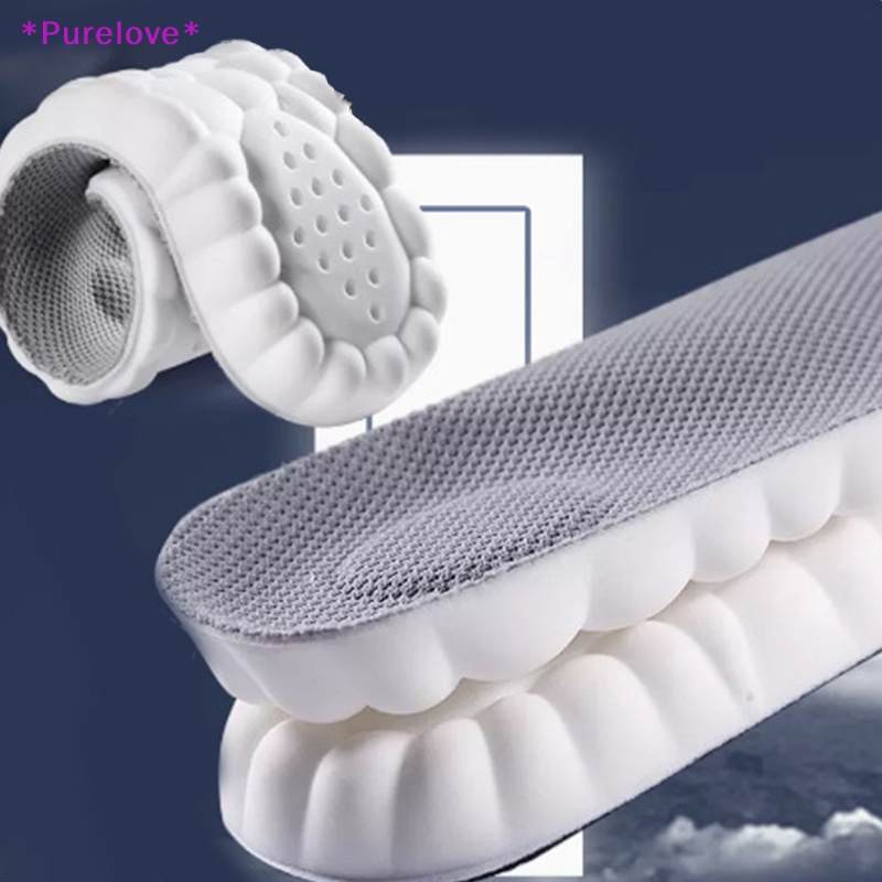 1 Cặp Đế Lót Giày Thể Thao 4D Siêu Mềm Chất Lượng Cao Mới