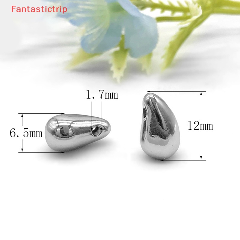 Mặt Vòng cổ / Bông Tai Hình Giọt Nước Bằng Thép Không Gỉ DIY Mới