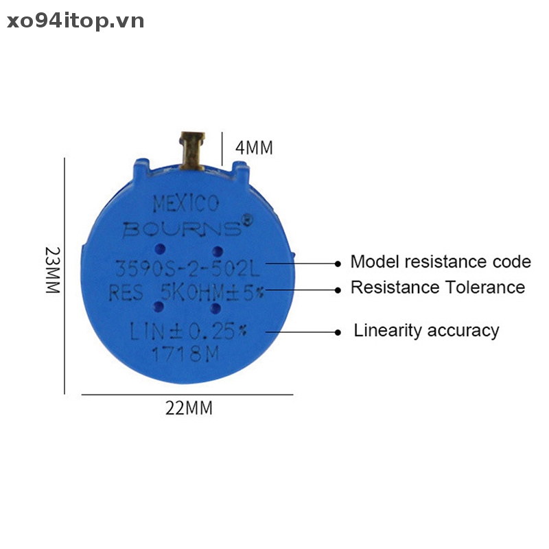 Đồng Hồ Đo Vạn Năng XOITOP 3590S Series 10 Vòng Có Thể Điều Chỉnh Điện Trở