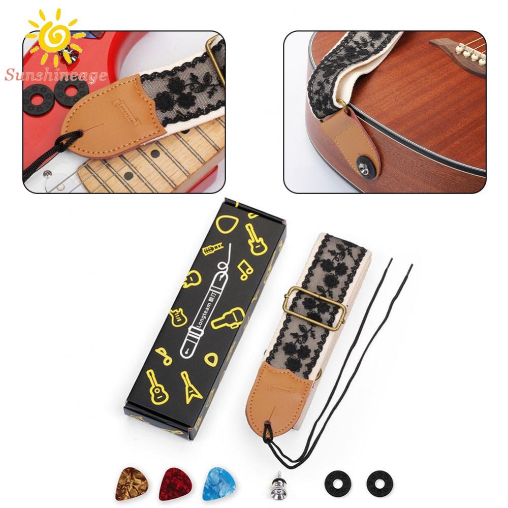 Dây Đeo Đàn Guitar Điện / Guitar Bass Có Khóa Cài Tùy Chỉnh Tiện Dụng