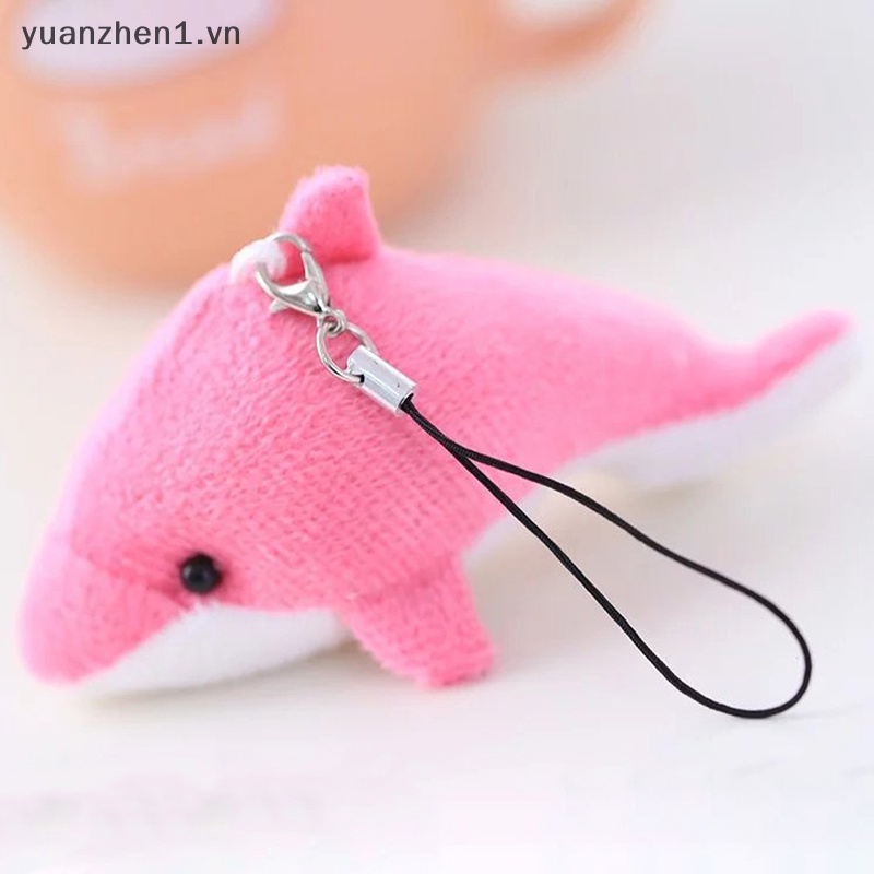Móc Khóa Hình Cá Heo Nhồi Bông Dễ Thương