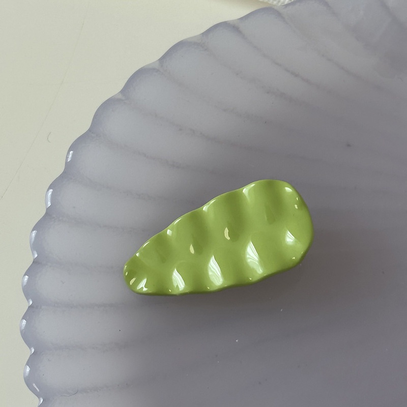 Kẹp Tóc Kim Loại Hình Bầu Dục Màu Kẹo Ngọt Phong Cách Mới Cho Nữ