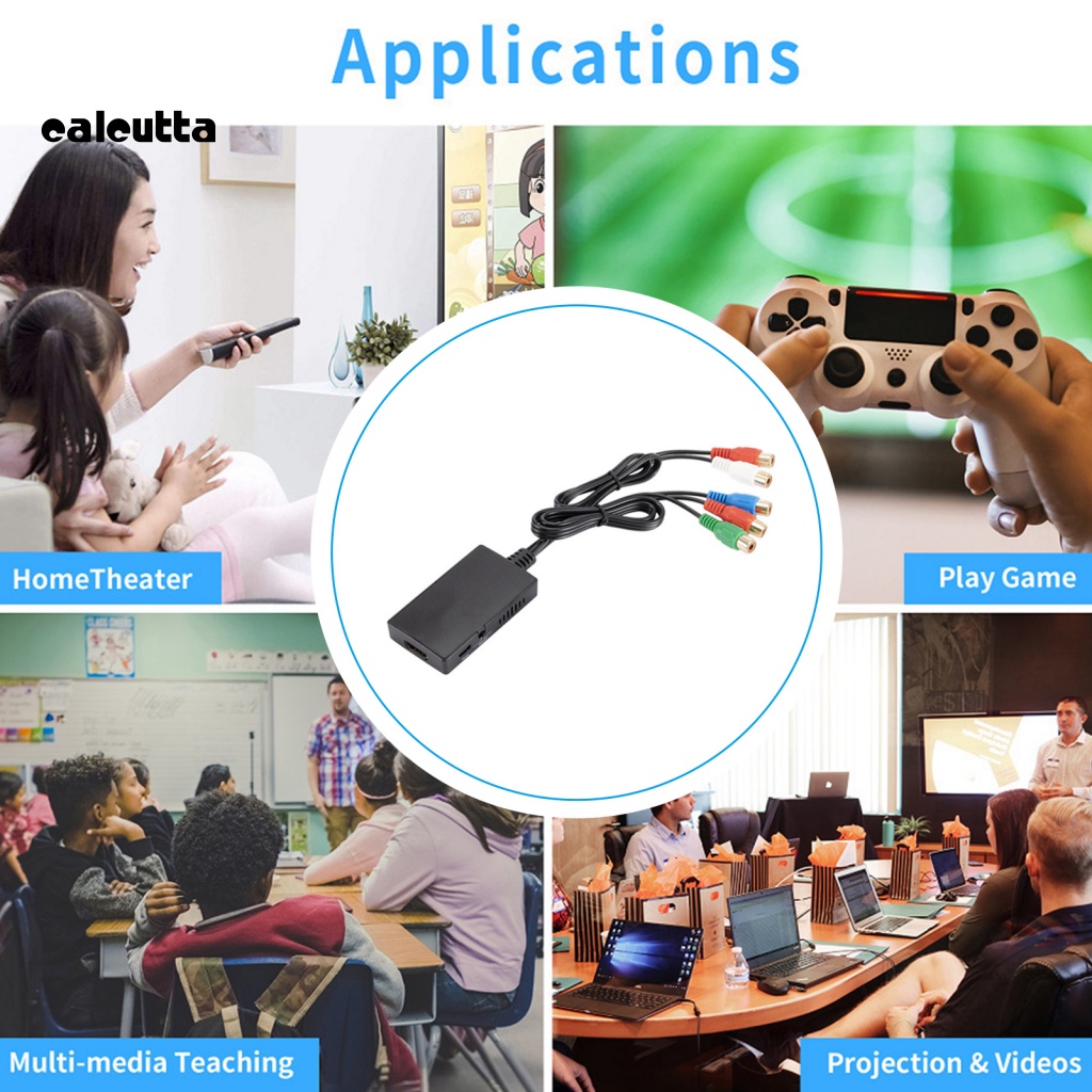 Bộ Chuyển Đổi HDMI Sang YPBPR Màu Đen Di Động Nhanh Chóng Không Phân Hủy Được