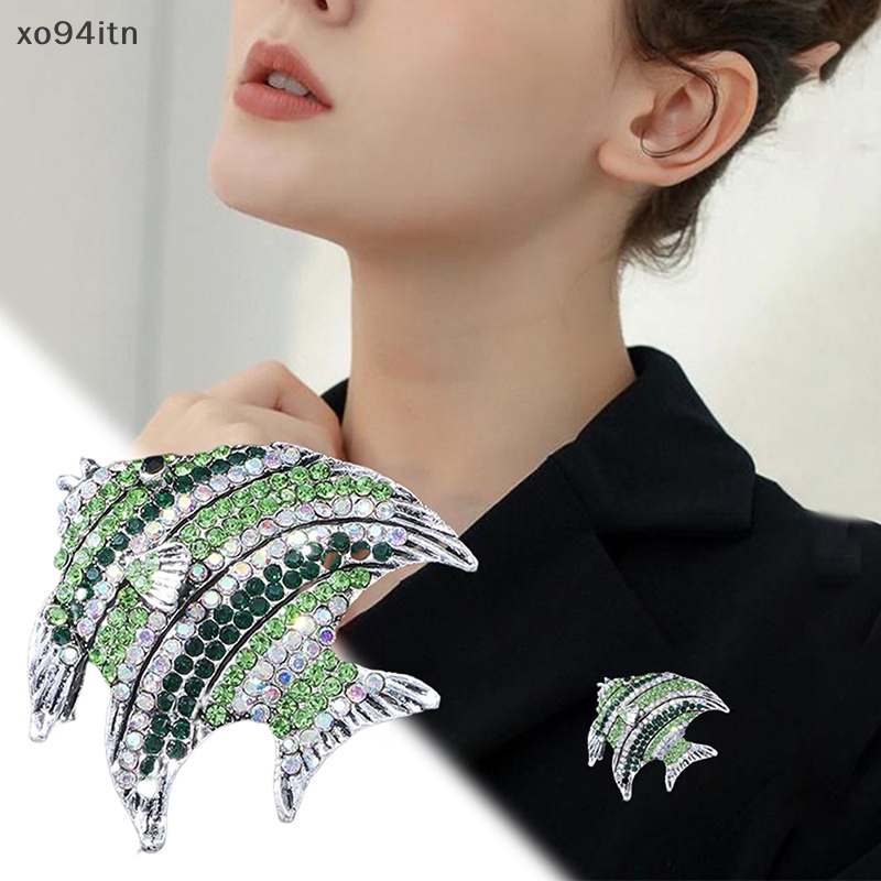 Trâm Cài Áo Hình Cá Nhiệt Đới Đính Đá Thời Trang