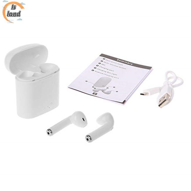 Bộ Tai Nghe Thể Thao Không Dây Bluetooth 5.0 i7 Tws Có Hộp Sạc