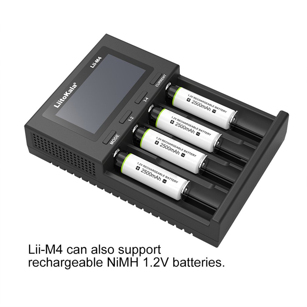 Liitokala Lii-M4 18650/26660 5V Typec Smart Universal Battery Charger Detectable Capacity With Screen T [Q/11]