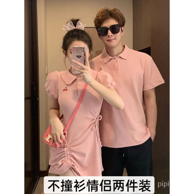 Áo Thun polo Tay Ngắn In Hình One Piece Niche Phong Cách Pháp Cho Cặp Đôi cxb Pici01.vn5.11