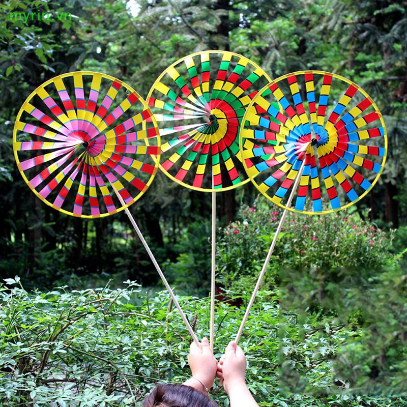 Myrin Con Quay Gió Nhiều Màu Sắc Retro Cho Sân Vườn