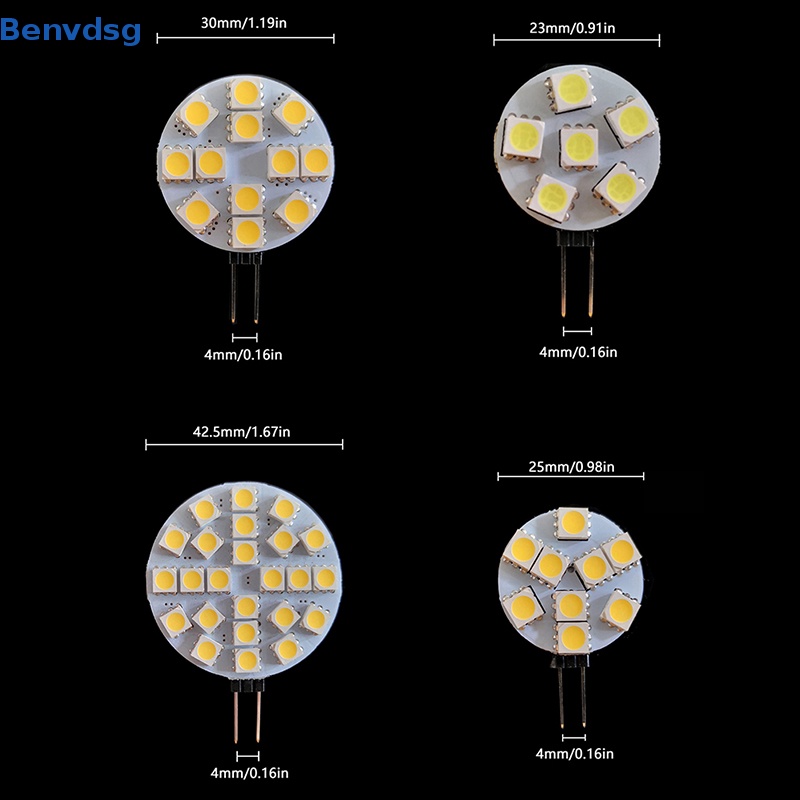 1 Bóng Đèn LED 6 / 9 / 12 / 24 G4 DC12V 5050 SMD Ánh Sáng Trắng Ấm
