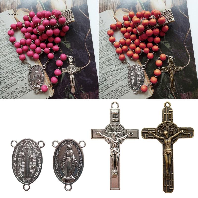 ✿ Mặt Vòng cổ Bằng Hợp Kim Hình Chữ Thập / Oval / Medal Chinks / Thánh Giá Độc Đáo DIY