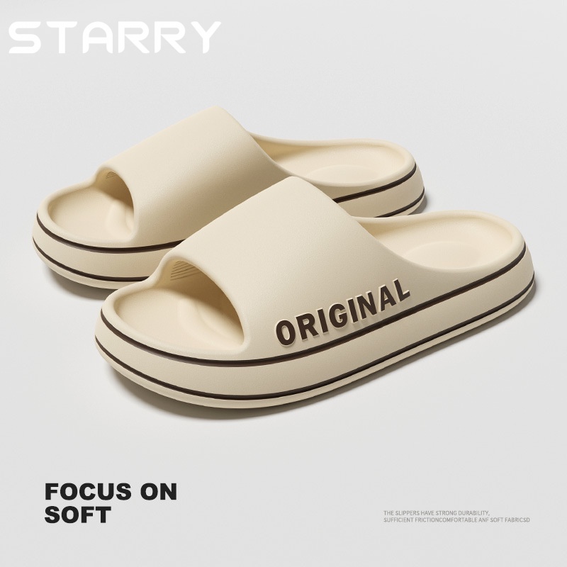 STARRY dép nữ dép bánh mì quai ngang dép nữ đế cao quai ngang Thời trang cá tính 2023NEW 051205