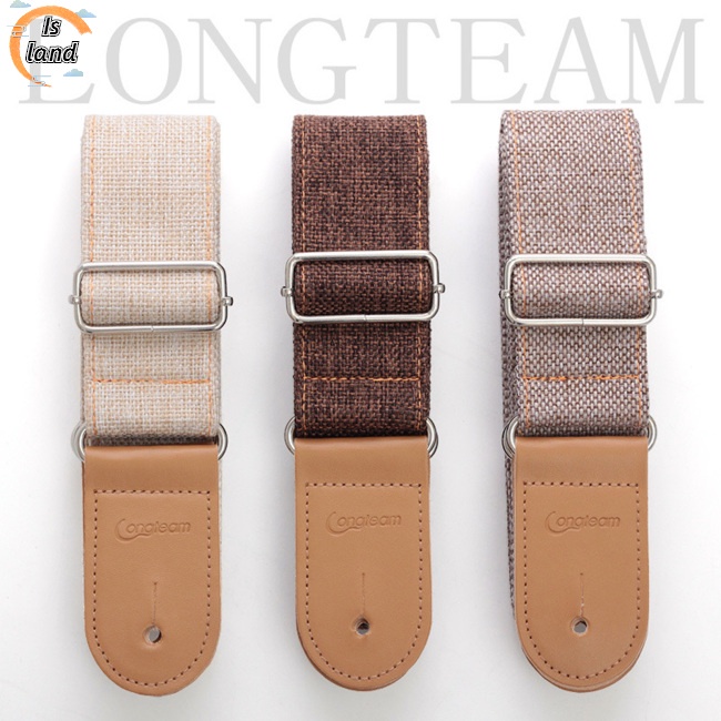Dây Đeo Vai Bằng Vải Lanh Cotton Thoải Mái Có Thể Điều Chỉnh Độ Dài Cho Đàn Guitar Dân Gian
