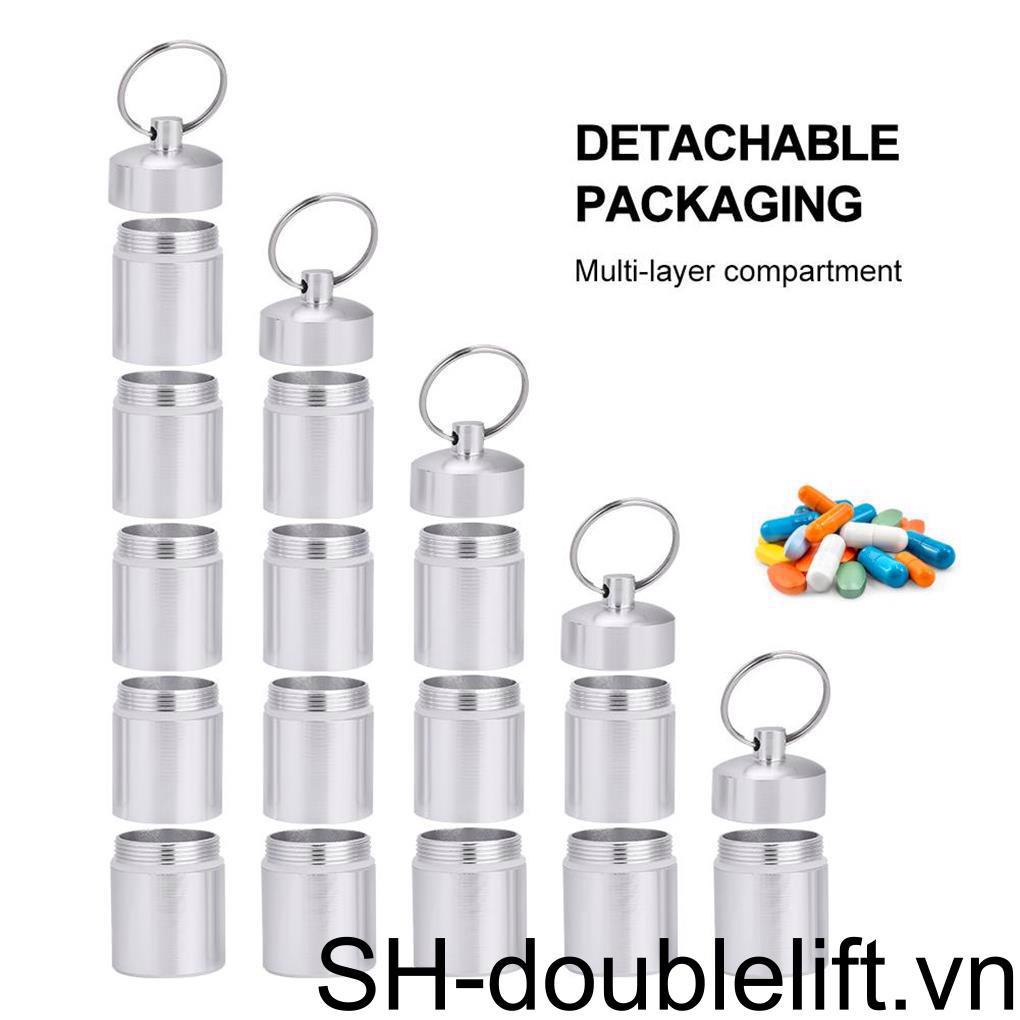 Hộp Đựng Thuốc 5 Ngăn Bằng Hợp Kim Nhôm Tiện Dụng Cho Hoạt Động Ngoài Trời