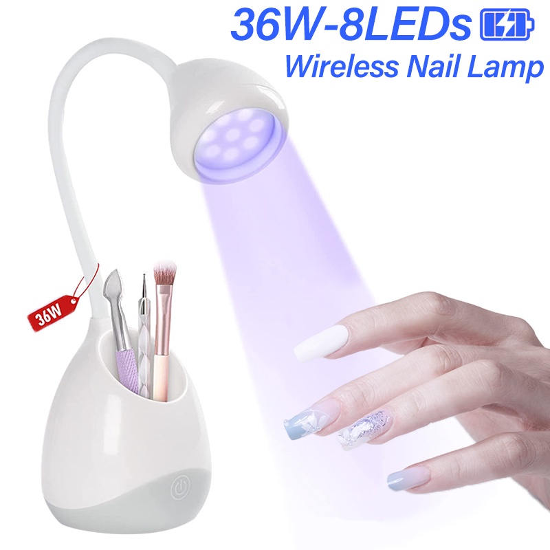 Đèn Sấy Khô Móng Tay Nhanh Chóng Xoay 360 Độ° Hộp Đựng Bút Xoay Được DIY Dùng Cho Salon Làm Móng Tại Nhà