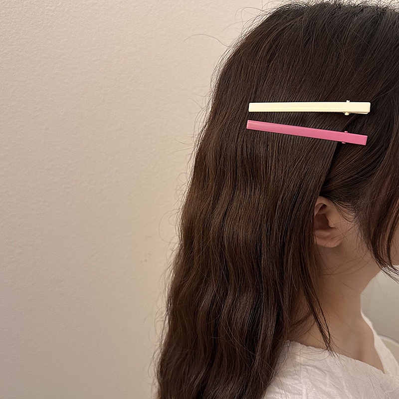 Kẹp Tóc Mái Ngang Màu Kẹo Phong Cách Hàn Quốc Cho Nữ