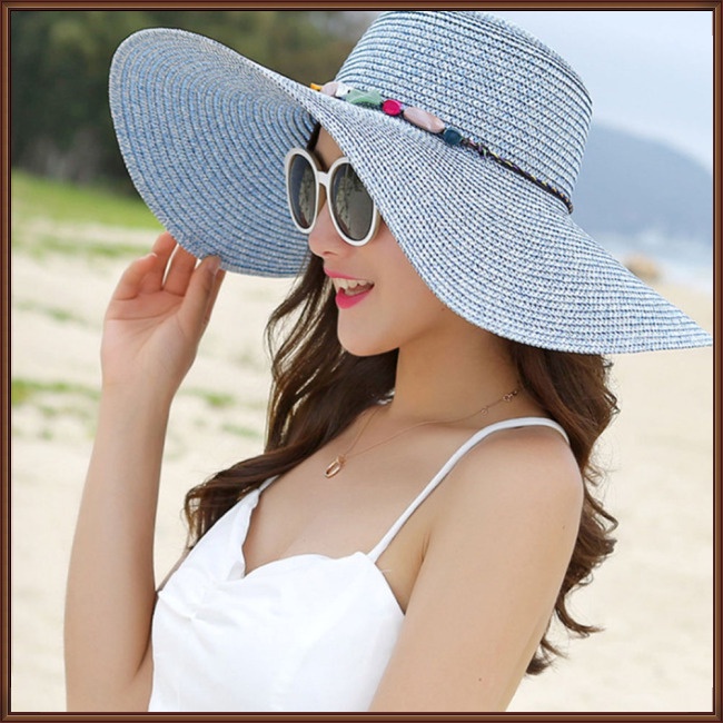 Mũ Rộng Vành Che Nắng Thời Trang Đi Biển Mùa Hè Cho Nữ