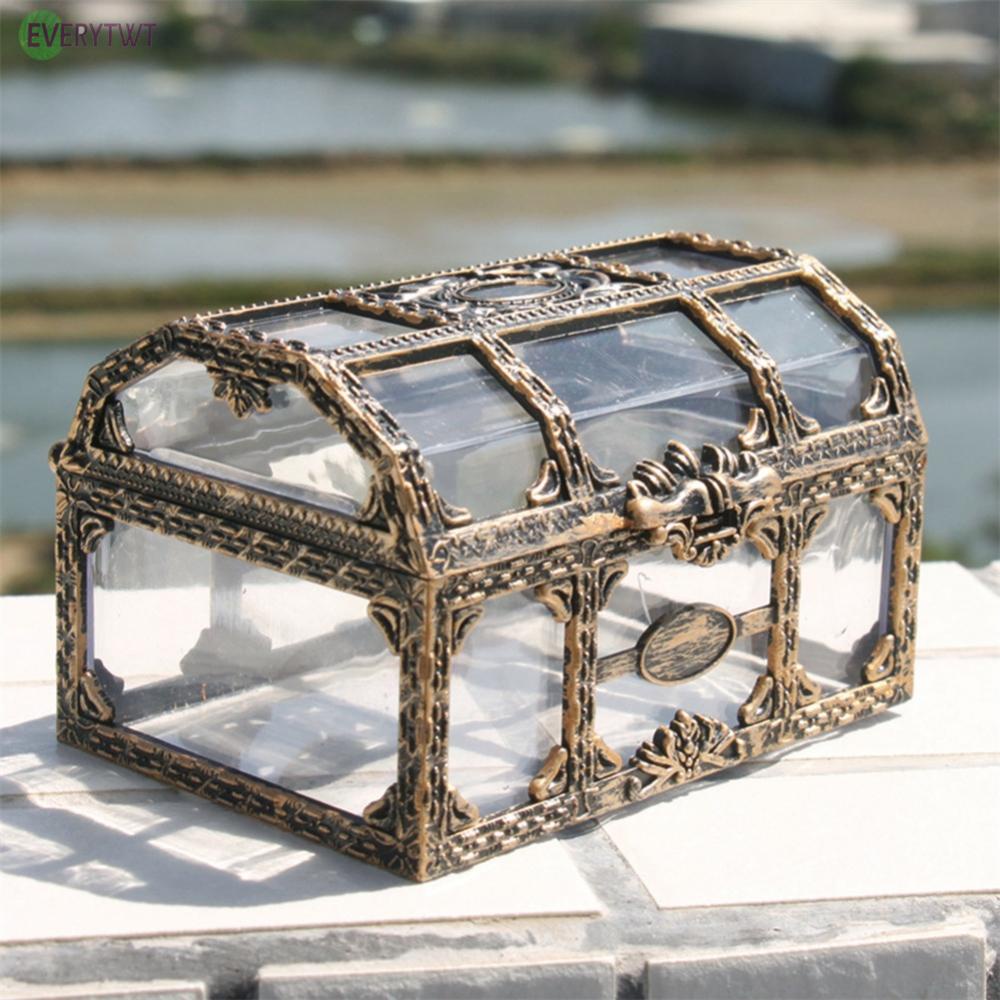 ⭐2023 ⭐Hộp Đựng Kho Báu Cướp Biển Bằng Nhựa Trong Suốt Phong Cách Retro