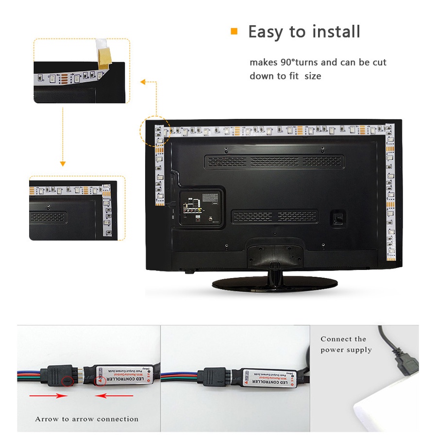 Cuộn Dây Đèn LED RGB 5050 Bluetooth USB SMD 5V RGB Trang Trí Phòng TV