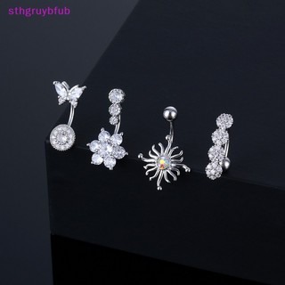 Khuyên rốn đính đá hình hoa quyến rũ cho nữ