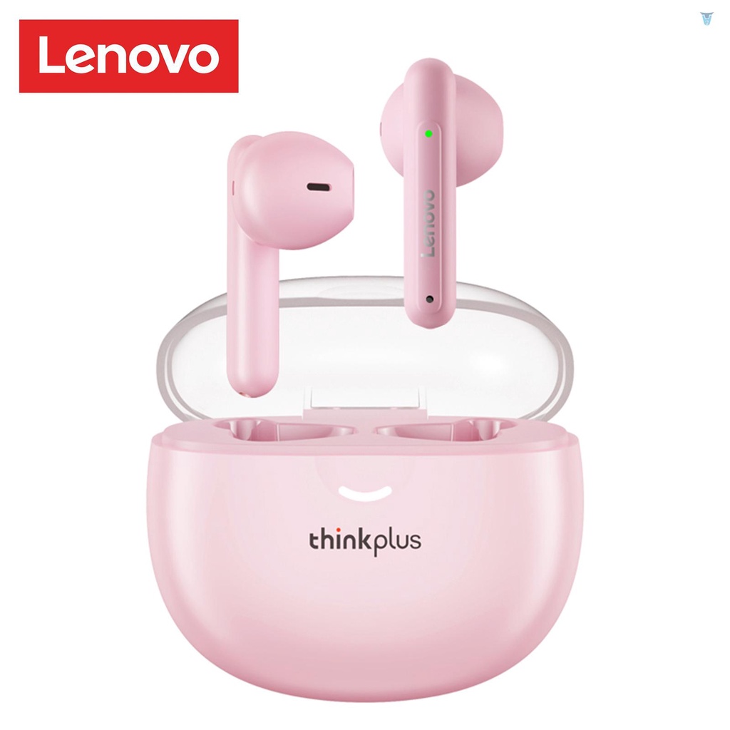 LENOVO Bộ Tai Nghe Thể Thao Không Dây Bluetooth 5.1 Mini Điều Khiển Cảm Ứng Có Mic &amp; Hộp Sạc Ốp