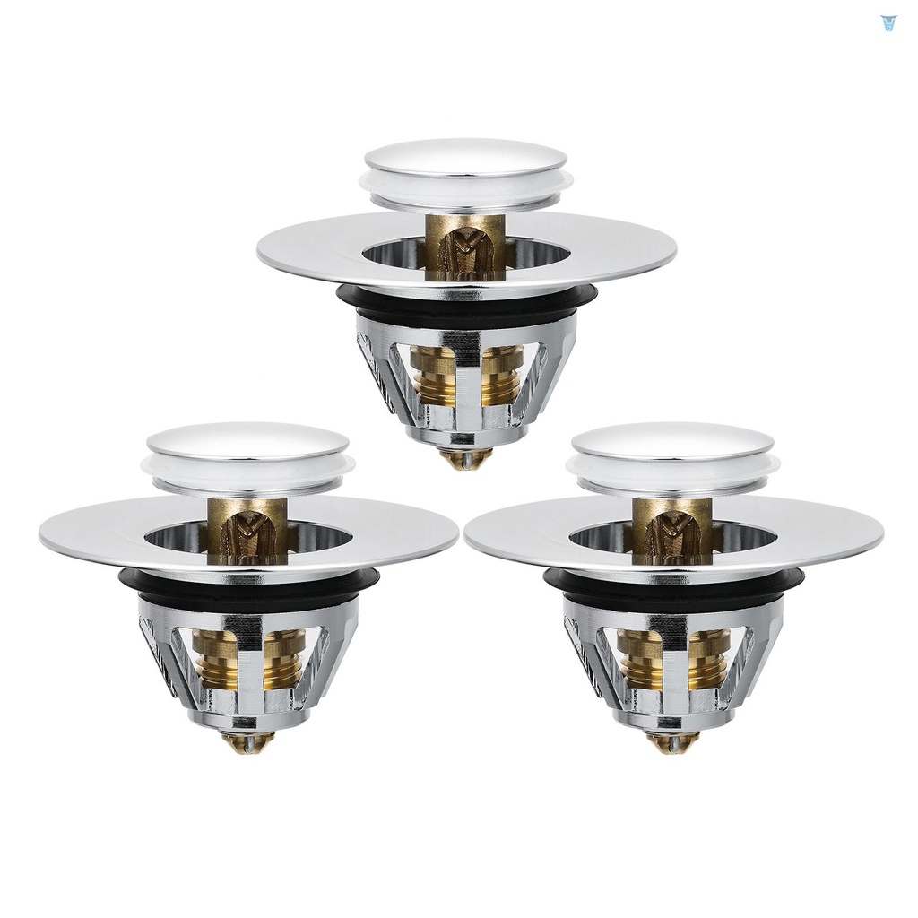 Bộ 3 Nắp Chặn Cống Thoát Nước Bồn Rửa Bằng Thép Không Gỉ Thông Dụng Chống Tắc Nghẽn Cho Nhà Bếp / Phòng Tắm