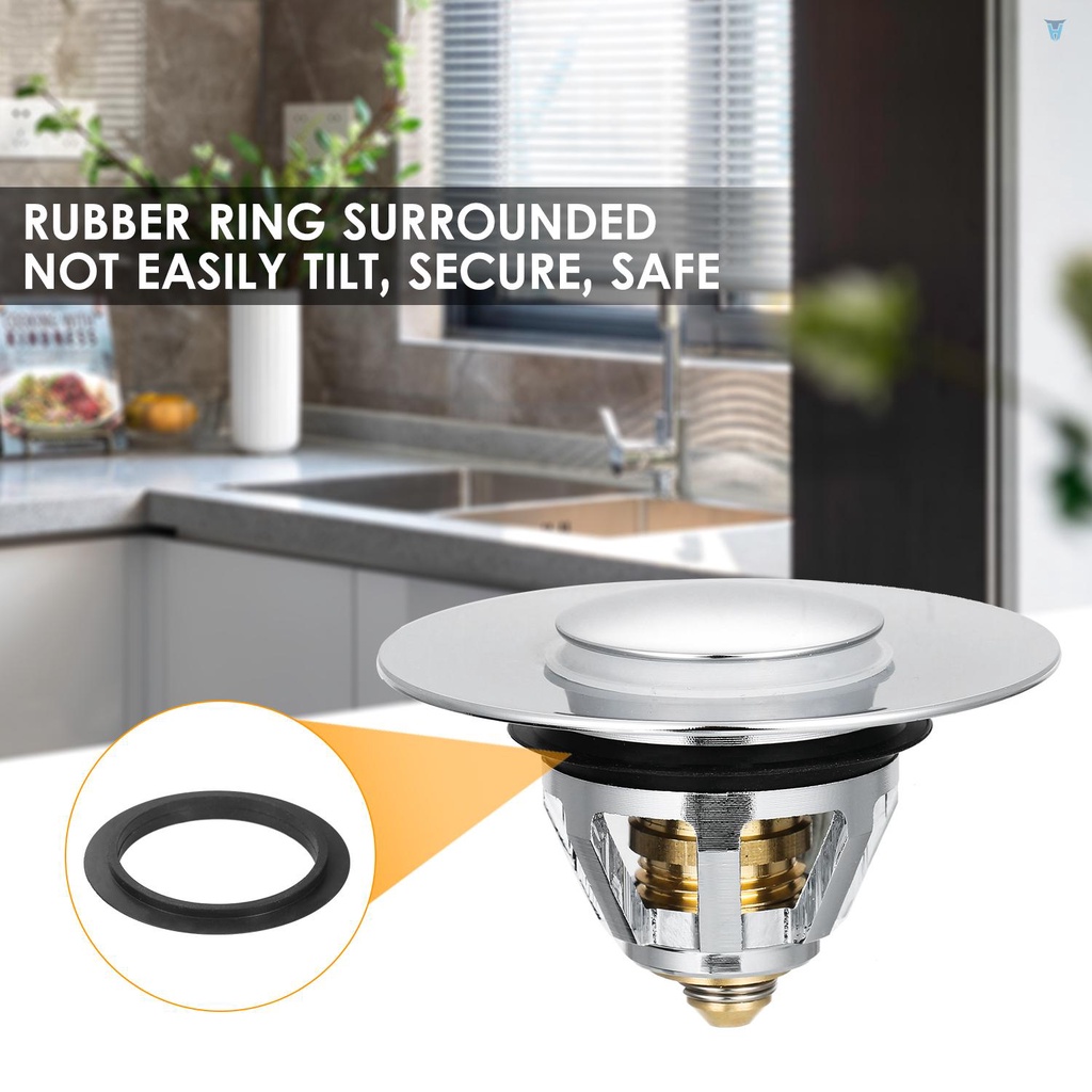 Bộ 3 Nắp Chặn Cống Thoát Nước Bồn Rửa Bằng Thép Không Gỉ Thông Dụng Chống Tắc Nghẽn Cho Nhà Bếp / Phòng Tắm