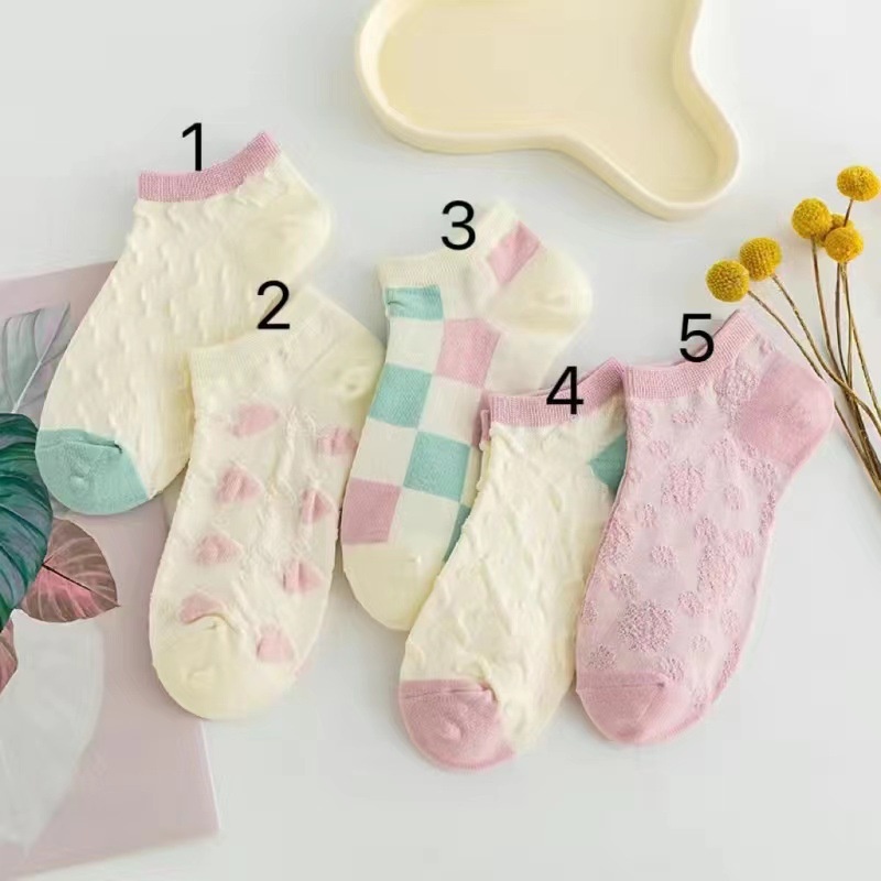 Vớ Thuyền Ngắn Màu Hồng Dễ Phối Đồ Thời Trang Xuân Hè Phong Cách Mới Cho Nữ