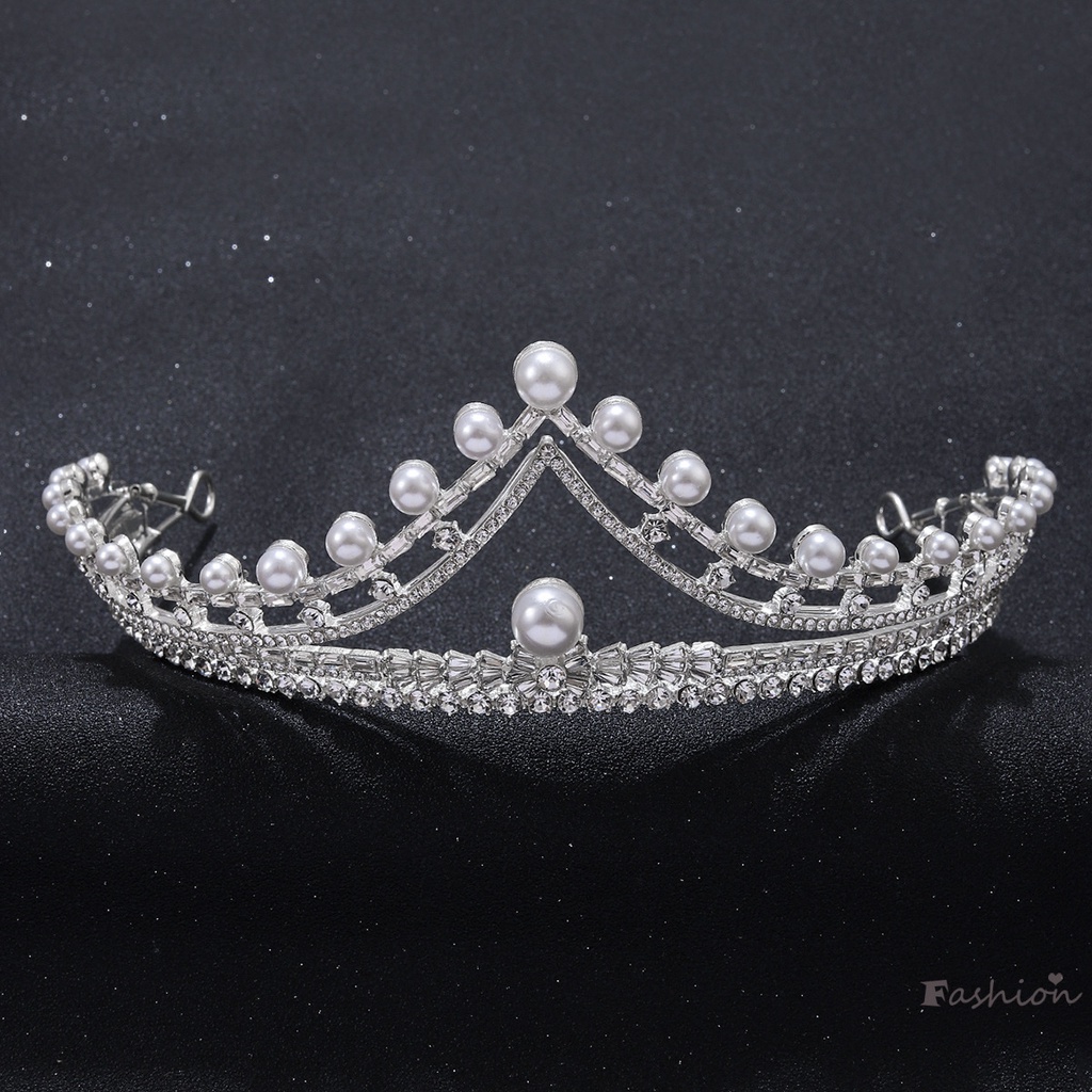 Băng Đô Cài Tóc Hình Vương Miện Đính Đá Lấp Lánh Dành Cho Cô Dâu