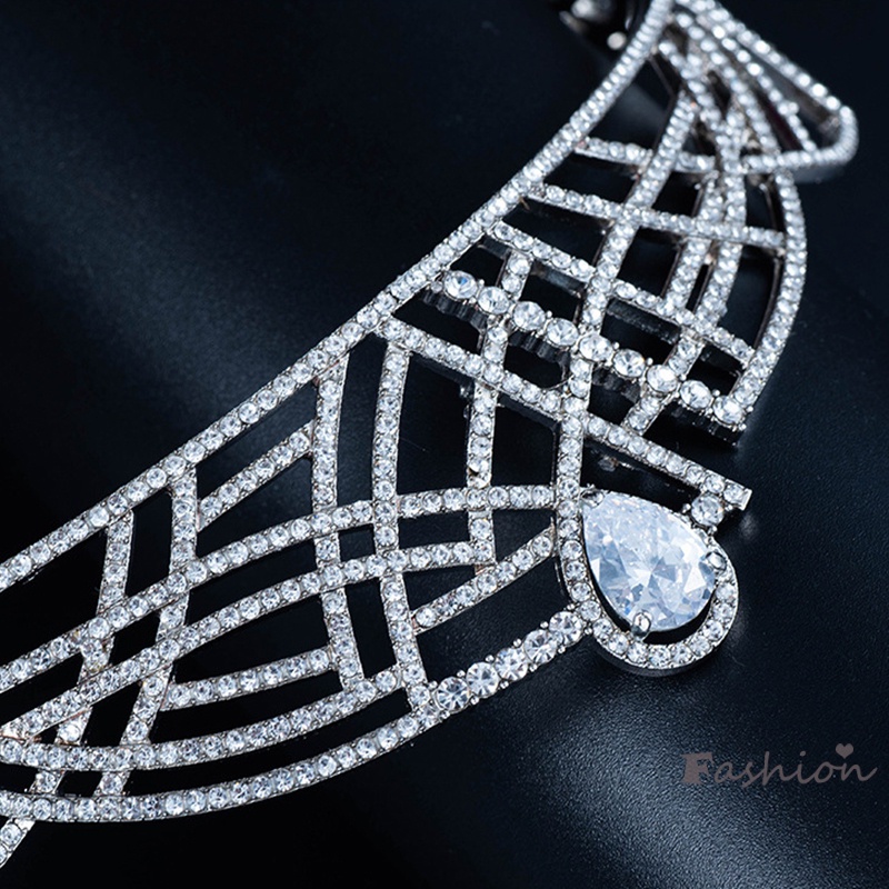 Cài Tóc Hình Vương Miện Đính Đá Sang Trọng Cho Cô Dâu