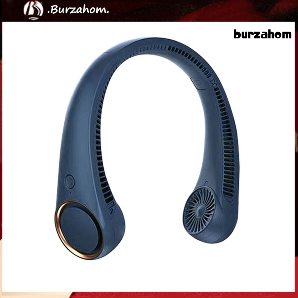 Quạt 3 Bánh Răng Đeo Cổ Di Động Xoay 360 Độ Bằng ABS Sạc USB Dùng Hàng Ngày