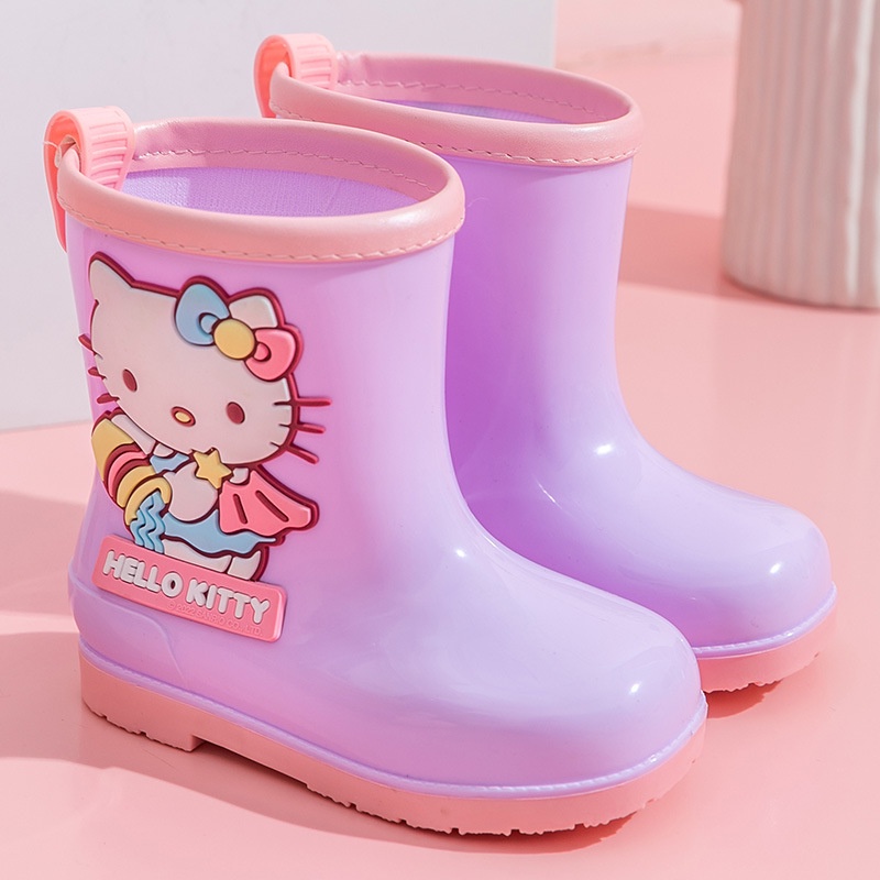 Ủng Đi Mưa Màu Hồng Dễ Thương Chống Trượt Chống Thấm Nước Cho Bé-AA1535