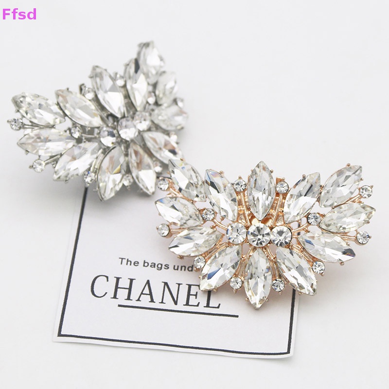 1 Kẹp Đính Đá Lấp Lánh Trang Trí Giày Cao Gót Có Thể Tháo Rời Cho Cô Dâu