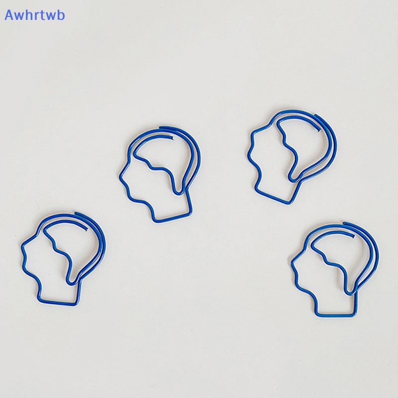 Set 10 Kẹp Giấy Đánh Dấu Trang Sách Hình Người Đàn Ông Avatar Bằng Kim Loại Dễ Thương Dùng Làm Quà Tặng Trường Học / Văn Phòng Mới