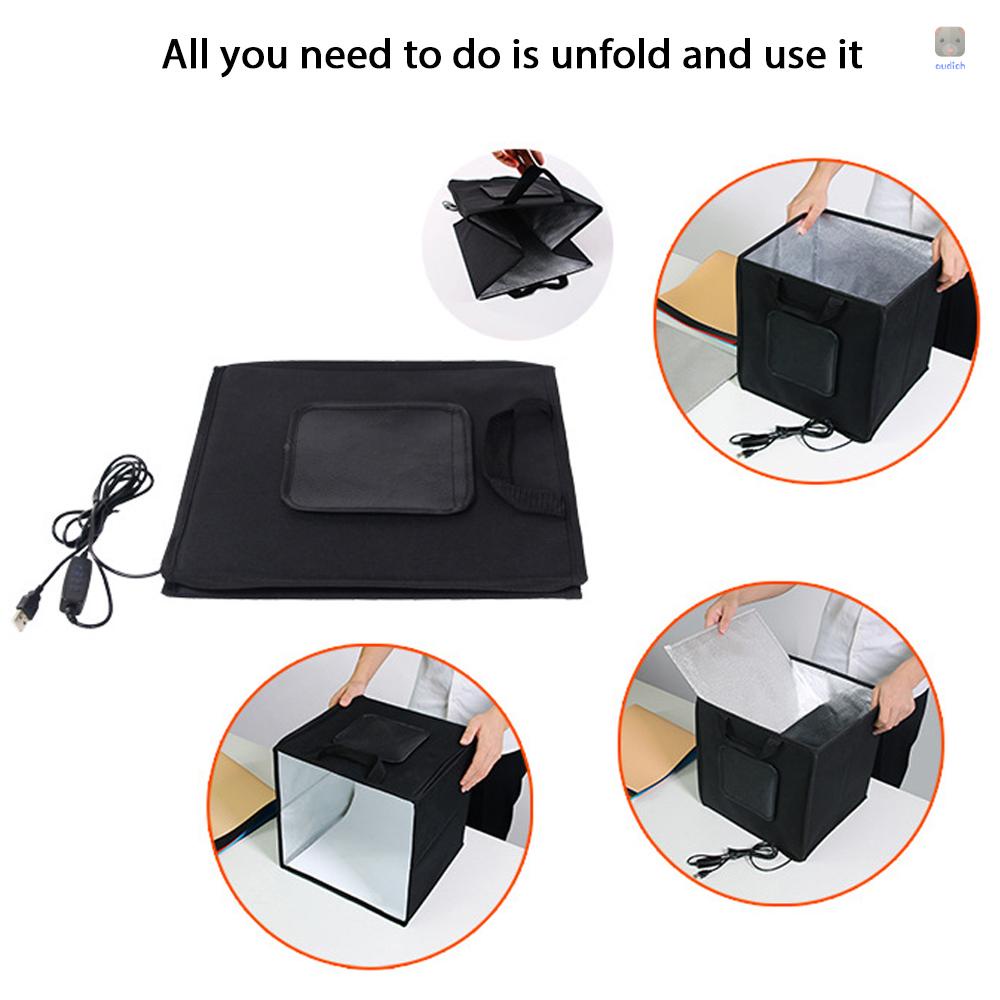 Lều Chụp Ảnh Có Đèn LED 144 Bóng Mềm Cổng USB Mang Đi Tiện Dụng