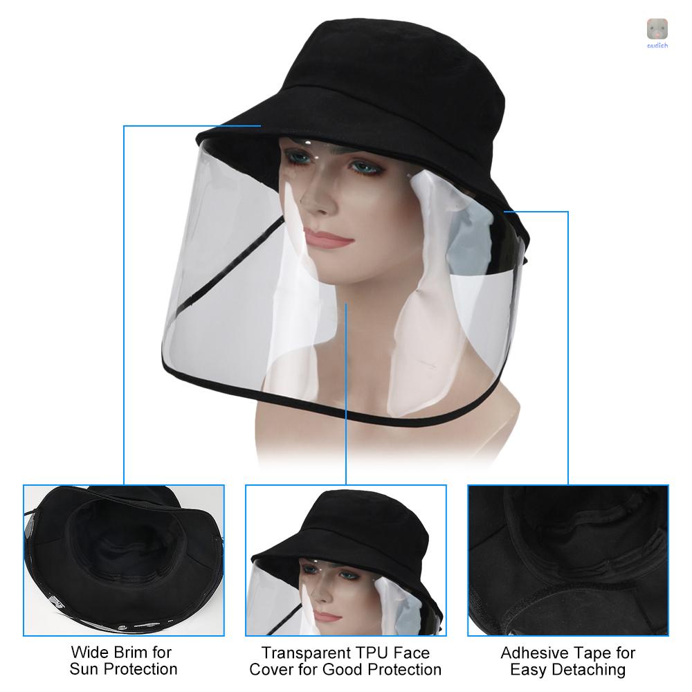 Mũ Chống Nắng Chống Tia UV Có Tấm Che Mặt Bảo Vệ Chống Bụi Chống Giọt Bắn Có Thể Tháo Rời Dùng Khi Đi Câu Cá /